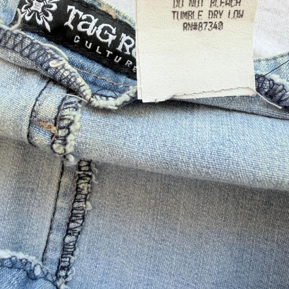 Y2K VINTAGE TAG RAG CULTURE SEAMED DENIM MINI SKIRT - Size 3 - Picture 6 of 6